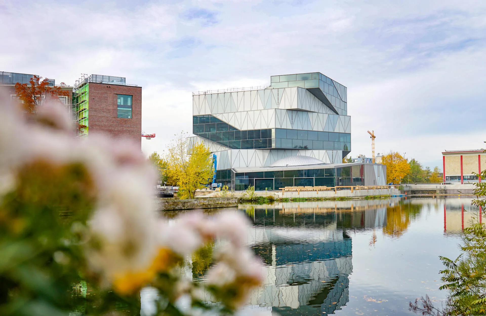The experimenta science center on the Neckar in Heilbronn